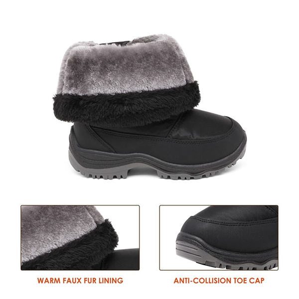 Kids Winter Snow Boots - BLACK - 1